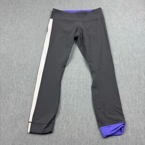 Lululemon‎ Leggings Womens 6 Black Amped Crop 25" Workout Yoga Stretch LW6A16S